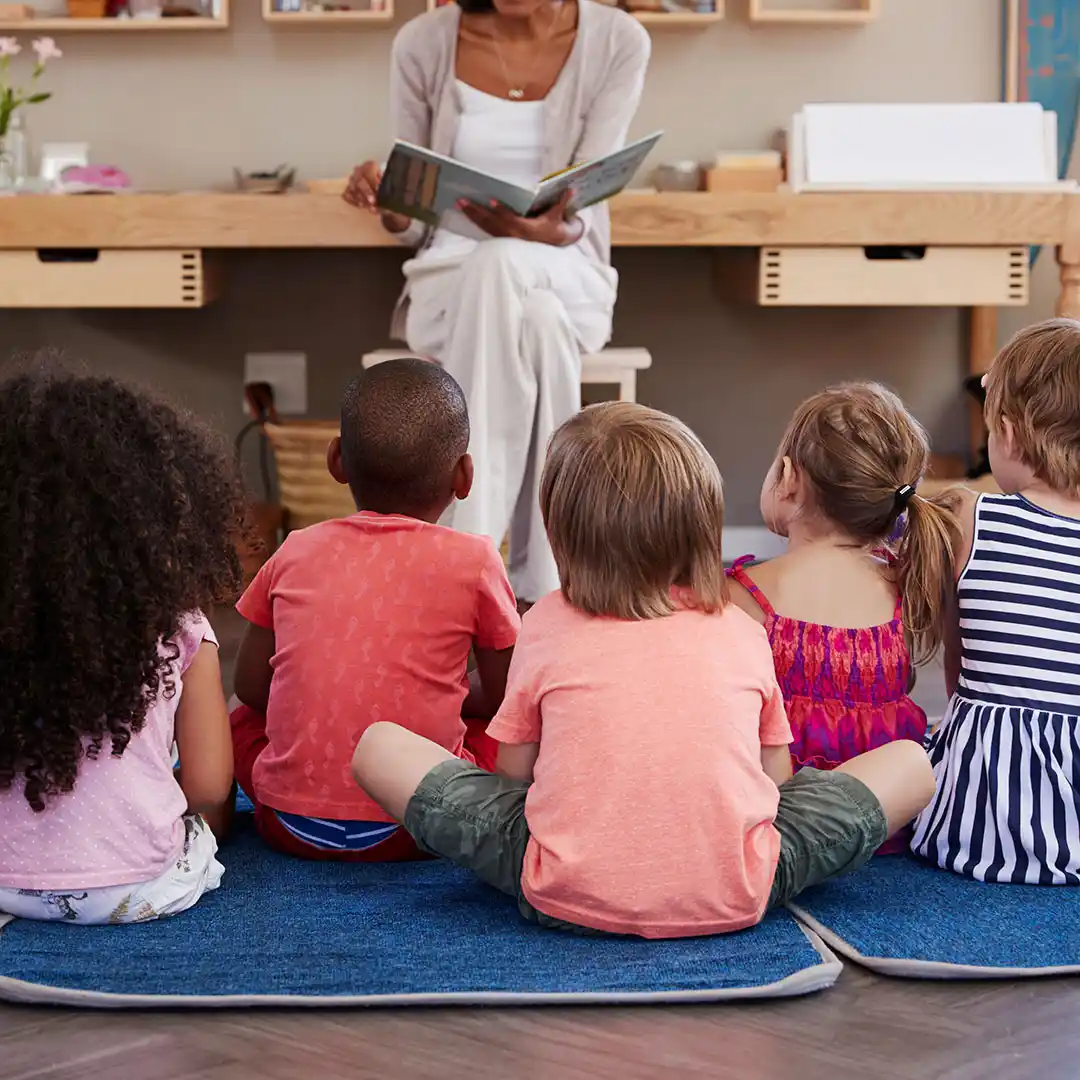 Teacher reading to students
