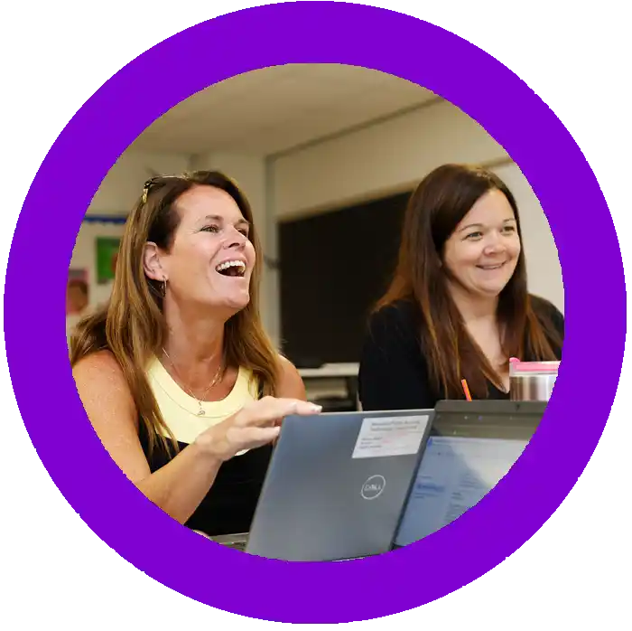 Two teachers in a meeting