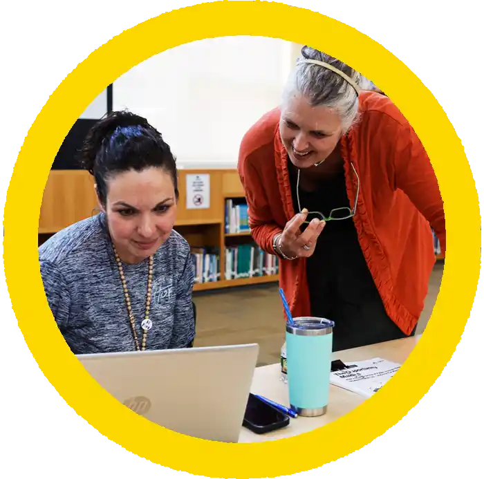 Two teachers collaborating